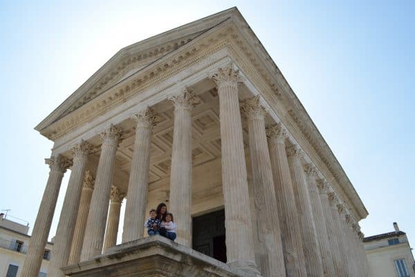 exploring Nimes with kids - france with kids